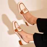 THE NEW YORK - Ivory Pump Loafer Heels