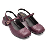 THE PETRA - Deep Crimson Strappy Pumps