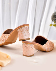 ZIBA - Blush Rose Embroidered Heel